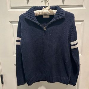 navy quarter zip sweater